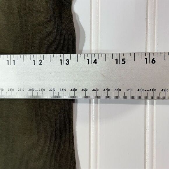 Vintage Abercrombie Olive Green Baby Tee XL Y2K Grunge Ribbed Crop Top NWT - Picture 6 of 9